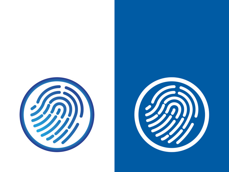 Fingerprint logo vector illustration icon template design