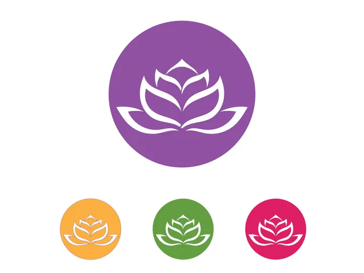 Lotus flower health meditation logo symbol