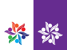 Community logo business template and icon people vector