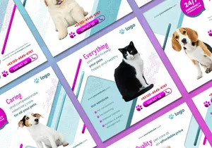 Pet Care Social Media Post template