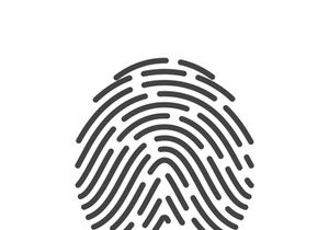 Digital fingerprint vector illustration logo icon