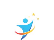 People star logo design to achieve a success or dream.