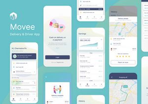 Movee Delivery and Driver App Figma UI Kit