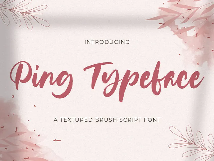 Ping Typeface - HandBrush Font