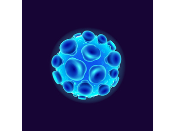 Virus realistic vector illustration preview picture