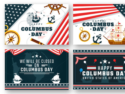 13 Happy Columbus USA Day Illustration