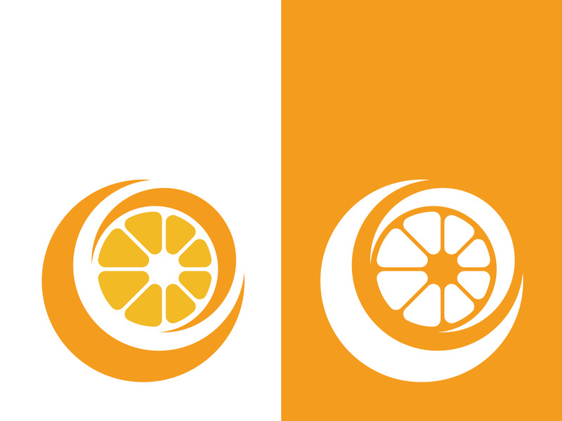 Orange logo design vector icon illustration design