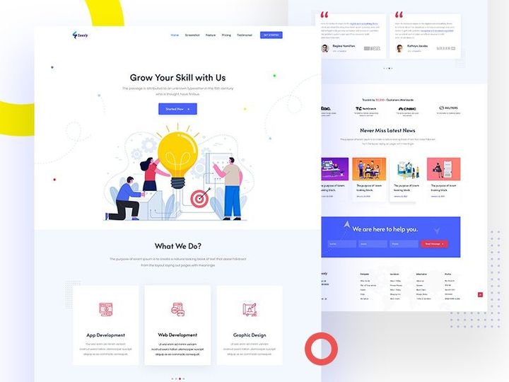 Sass Digital Agency Landing Page preview picture