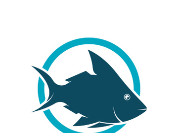 Fish logo icon template creative vector symbol preview picture