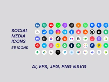 Popular Social Network Icons preview picture