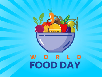World Food Day vector illustration design suitable for social media, banners, posters preview picture