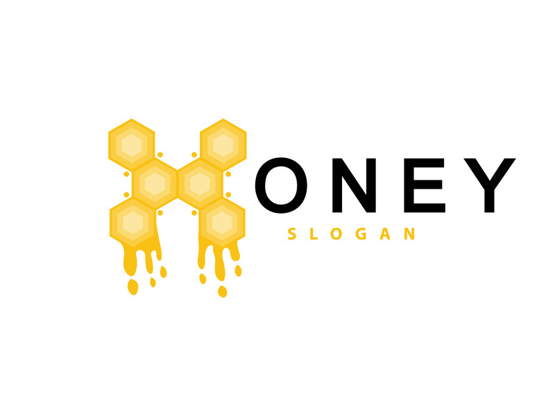 Honey Logo, Honey Bee Animal Vector