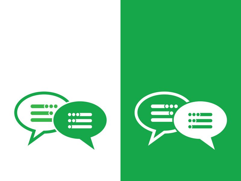 Speech bubble icon logo template vector illustration
