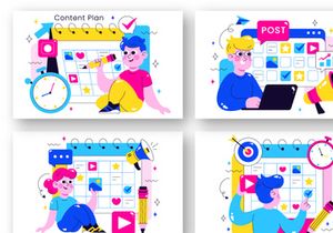 10 Social Media Content Planning Illustration
