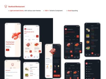 Seafood Restaurant UI Design preview picture