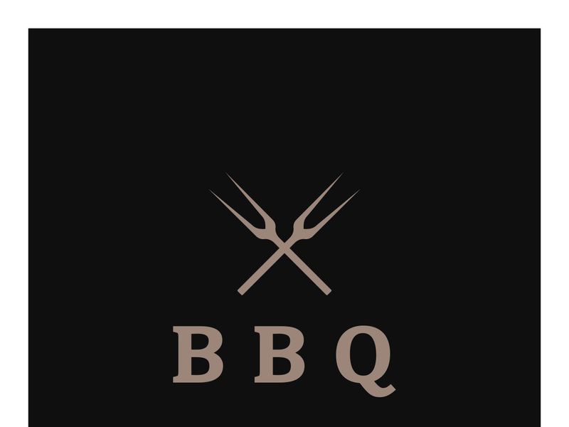 Simple Barbecue Vintage hot grill, with crossed flames and spatula. Logo for restaurant, badge, cafe and bar.vector