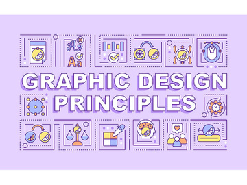 Graphic design principles word concepts purple banner preview picture