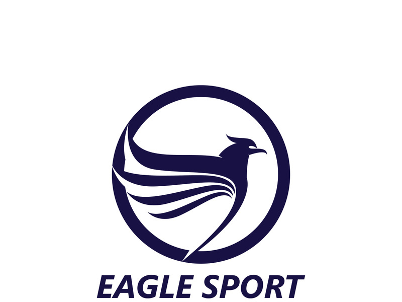 Eagle wing logo design vector image template