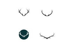 Deer head antler logo