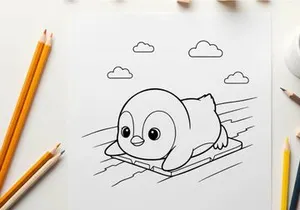 Cute sleeping puppy in cloud bed vector illustration