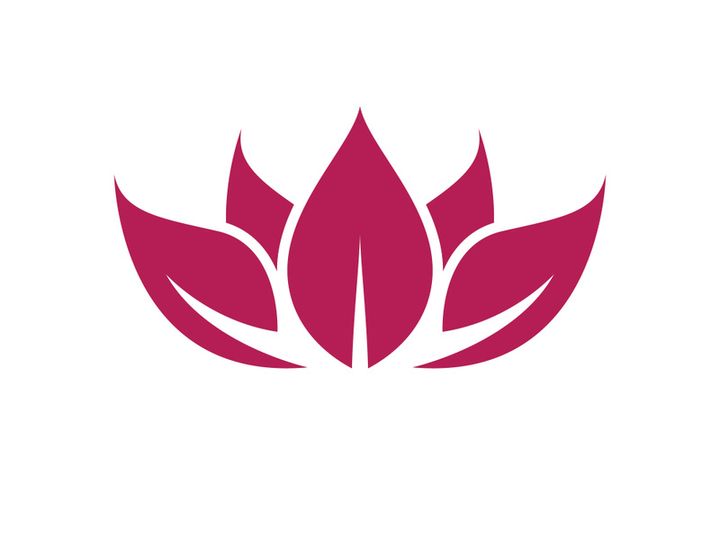 Stylized lotus flower icon vector