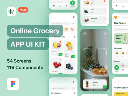 Grofast - Online Grocery App UI Kit Light Mode