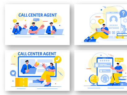 18 Call Center Agent Illustration