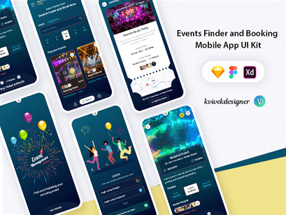 Events Finder and Booking Mobile App UI Kit
