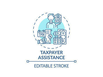 Taxpayer assistance concept icon preview picture