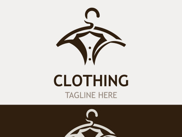 Clothing and Fashion logo design hanger concept, creative simple fashion shop business fashion vector beauty preview picture