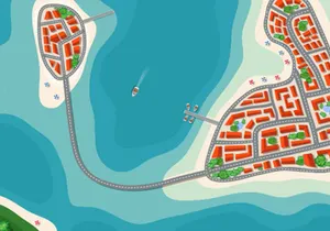 A set of maps top view