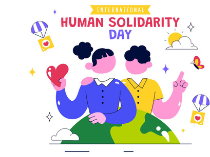 10 International Human Solidarity Day Illustration