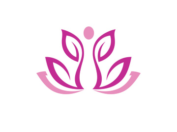 Lotus flower health meditation logo symbol preview picture