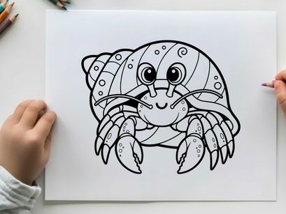 Cute cartoon crab mascot vector illustration flat design