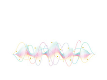 Sound waves vector illustration design template