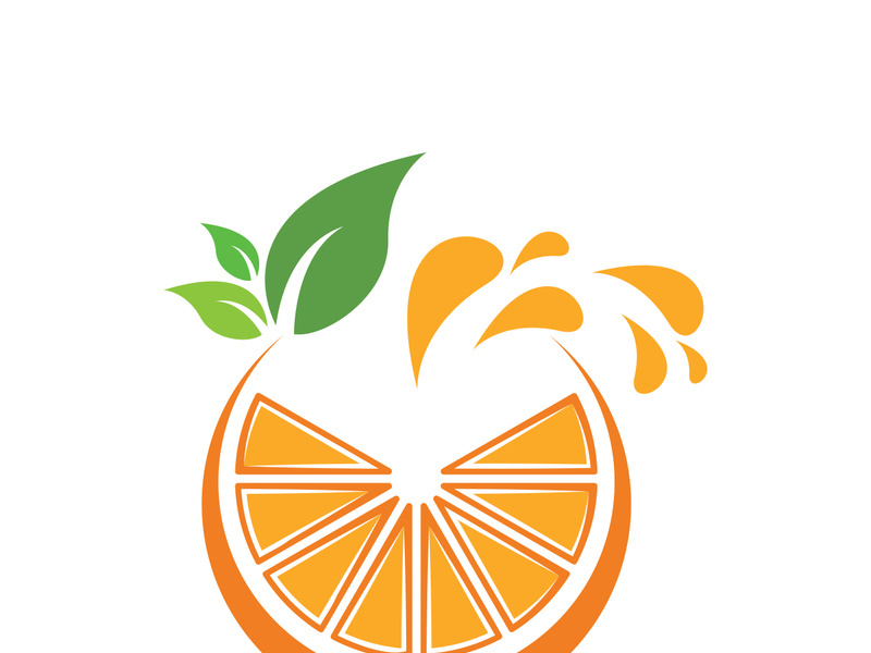 Orange logo design vector icon illustration