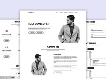 Personal Portfolio HTML Landing Page Template preview picture