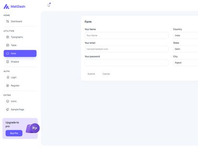 MatDash Free NextJS Tailwind Admin Dashboard Template