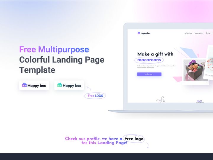 HappyBox – Landing Page Template [Personal Use License]