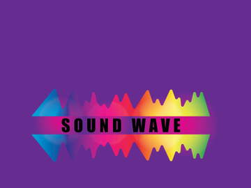 Sound waves logo background modern music vector image preview picture