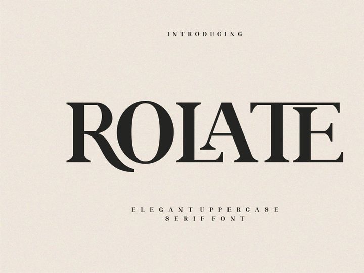 ROLATE Ligature Serif Typeface