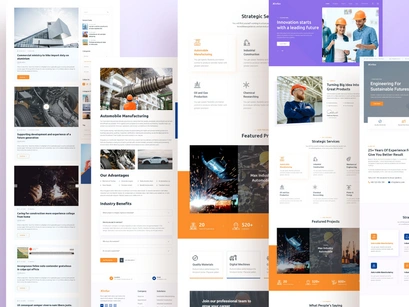 Xinflax - Industrial Adobe XD Template