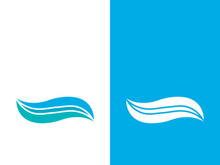 Wave beach vector illustration design logo