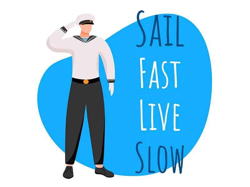 Sail fast live slow social media post mockup