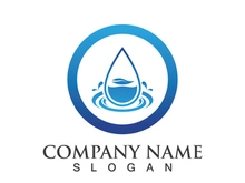 Blue water drop vector logo icon illustration images