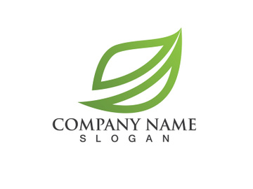 Eco leaf green logo vector preview picture