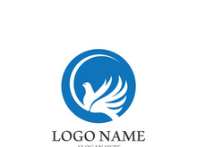 Dove bird logo vector design illustration