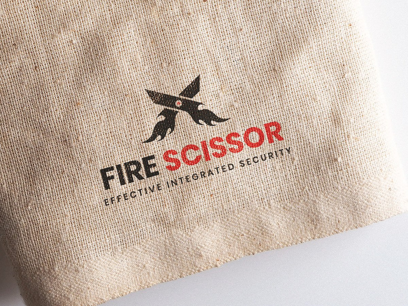 Fire Scissor Logo Design
