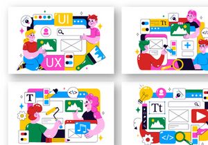 10 Ui Ux Design Vector Illustration