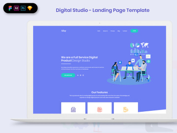 Digital Studio Landing Page Template preview picture